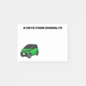 Post-it® Mignonne micro-voiture verte (Devant)