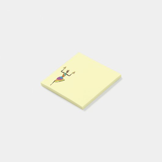 Post-it® Mignonne papeterie d'art de femme tribale africain (Incliné)