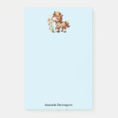 Post-it® Mignonne Pony Mange Manger Des Marguerites (Devant)