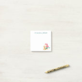 Post-it® Mignonne Turquoise Rose Sirène Enfants (Sur un bureau)