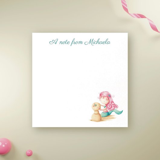 Post-it® Mignonne Turquoise Rose Sirène Enfants
