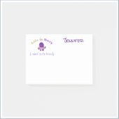 Post-it® Mignonne Violet Octopus LA VIE EST BUSSE