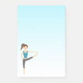 Post-it® Mignonne Yoga Fille Dans La Main Étendue À La Pose (Devant)