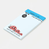 Post-it® Mignonnes coccinelles choses à faire nom enfants b (Incliné)