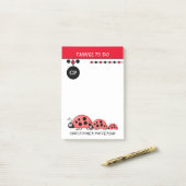 Post-it® Mignonnes coccinelles choses à faire nom enfants r (Sur un bureau)