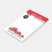 Post-it® Mignonnes coccinelles choses à faire nom enfants r (Incliné)