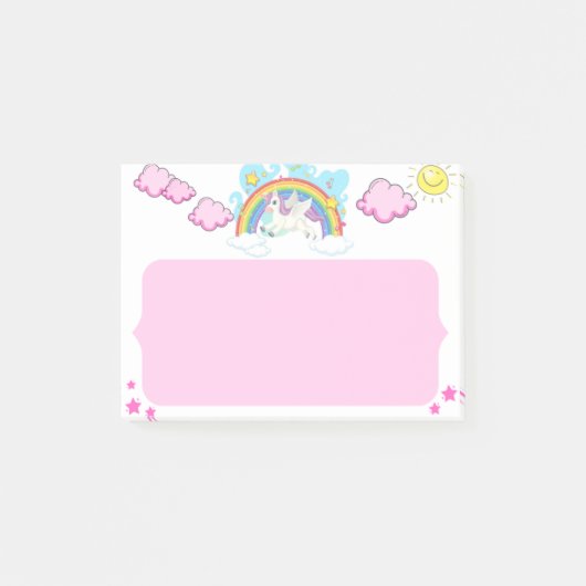 Post-it® Mignonnes notes collantes Unicorne (Devant)