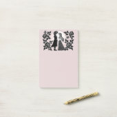 Post-it® Mignons enfants gothiques emo s'embrassent pour la (Sur un bureau)