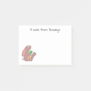 Post-it® Mignons lapin lapin lapin assis avec dessin de car