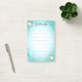Post-it® Mignons souris blanches sur bleu turquoise et blan (Bureau)