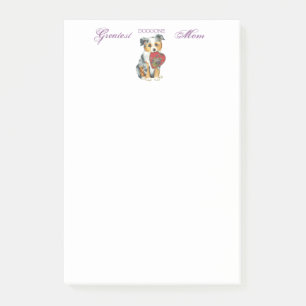 Post-it® Mini-Américain Shepherd Heart Mom