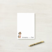 Post-it® Mini American Shepherd Dad (Sur un bureau)