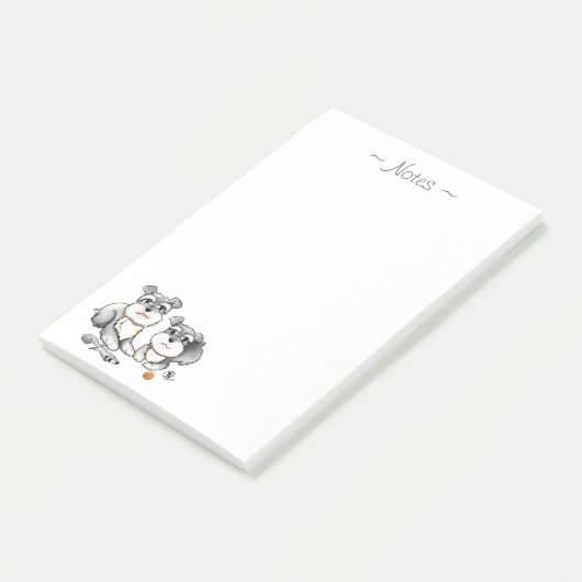 Post-it® Mini bloc - notes de Schnauzer (Incliné)