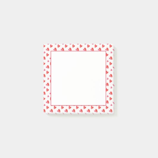 Post-it® MINI COEURS 3x3 Post It Note Pad (Devant)
