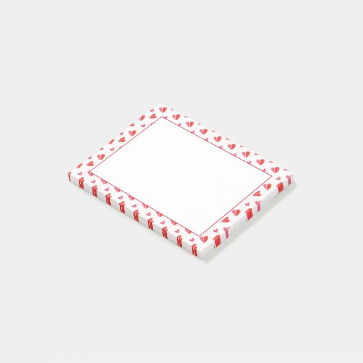 Post-it® MINI COEURS 4x3 Post It Note Pad (Incliné)