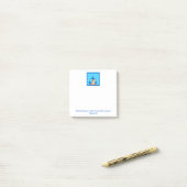 Post-it® Mini Golden Retriever, Ancre & Coeurs (Sur un bureau)
