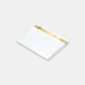 Post-it® Mini Modèle Or Et Marbre Élégant Moderne (Incliné)