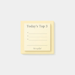 Post-it® Mini priorités "Top 3" d’aujourd’hui Note