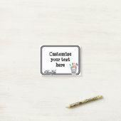 Post-it® Mini tableau blanc amusant (Sur un bureau)