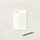 Post-it® Minimal 30 Day Challenge Habit Tracker Design (Sur un bureau)