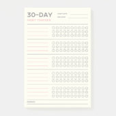 Post-it® Minimal 30 Day Challenge Habit Tracker Design (Devant)