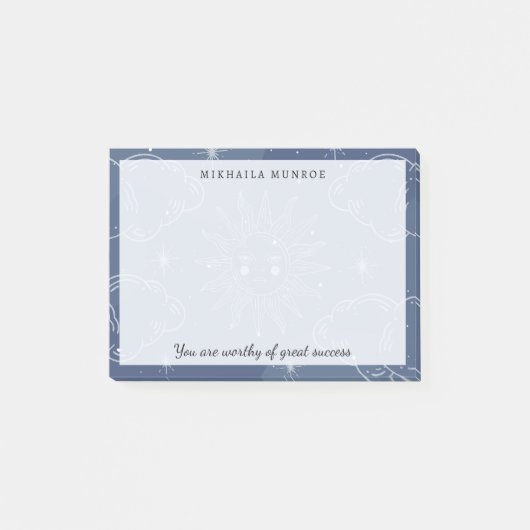 Post-it® Minimal Feminine Celestial Daily Affirmation Name (Devant)