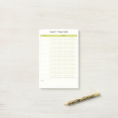 Post-it® Minimal Green Daily Checklist Planner Design (Sur un bureau)
