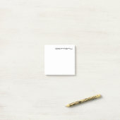 Post-it® Minimal Monogram Black and White Custom Name Year (Sur un bureau)