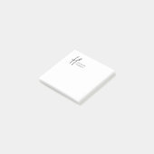 Post-it® Minimal Monogram Black and White Custom Name Year (Incliné)