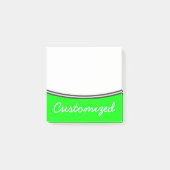 Post-it® Minimal, simple, arrière - plan de chaux + Nom de (Devant)