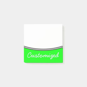 Post-it® Minimal, simple, arrière - plan de chaux + Nom de