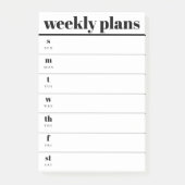 Post-it® Minimal Weekly Planner Sticky Notes Pad (Devant)