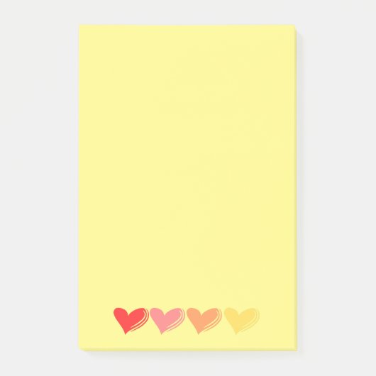 Post-it® Minimalist Colorful Hearts (Devant)
