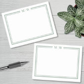 Post-it® Minimalist Green Monogram