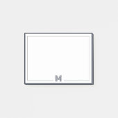 Post-it® Minimalist Monogram Double Border Stationery (Devant)