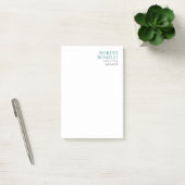 Post-it® Minimalist Plain Blue & White Modern (Bureau)
