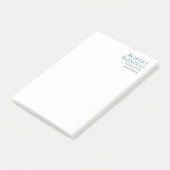 Post-it® Minimalist Plain Blue & White Modern (Incliné)