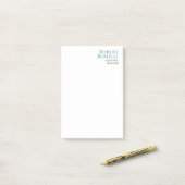 Post-it® Minimalist Plain Blue & White Modern (Sur un bureau)