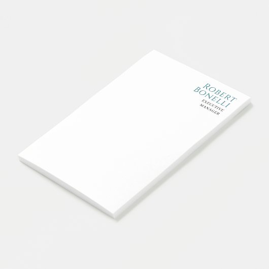 Post-it® Minimalist Plain Blue & White Modern (Incliné)