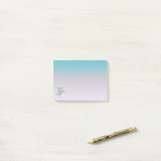 Post-it® Minimaliste À Thème Océan (Sur un bureau)
