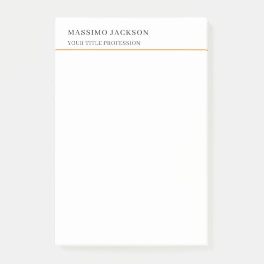 Post-it® Minimaliste Classique Simple Professionnel (Devant)