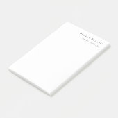 Post-it® Minimaliste Moderne Blanc Uni (Incliné)