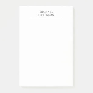Post-it® Minimaliste Moderne Noir & Blanc Uni
