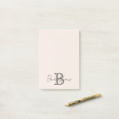 Post-it® Minimaliste moderne rose pâle (Sur un bureau)