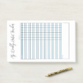 Post-it® Minimaliste Pastel Blue Weekly Habit Tracker (Sur un bureau)