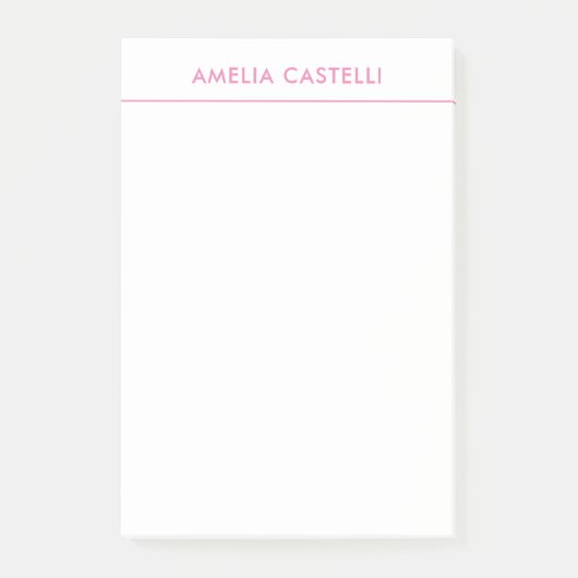 Post-it® Minimaliste Professionnel Rose clair (Devant)