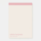 Post-it® Minimaliste Propre Rose Pastel et Pêche Pâle (Devant)