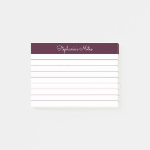 Post-it® Minimaliste rouge Brown Linu Personnalisé