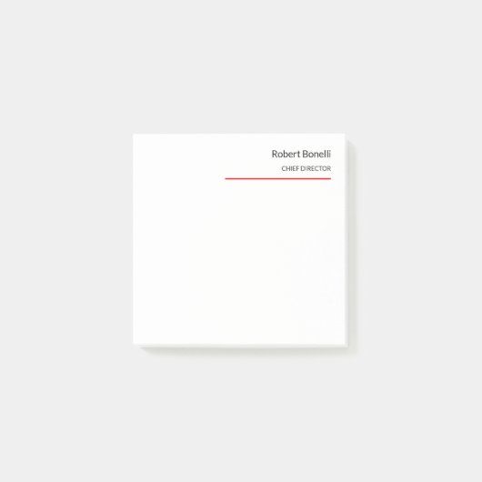 Post-it® Minimaliste rouge clair moderne (Devant)