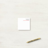Post-it® Minimaliste rouge clair moderne (Sur un bureau)